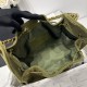 Repliche Chanel AS5293, borsa a secchiello con coulisse piccola Hobo Vintage Verde pelle di daino Imitazioni False Online