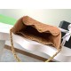 Repliche Chanel AS5293 Borsa a secchiello piccola Hobo Vintage con coulisse in pelle scamosciata marrone Imitazioni False Online