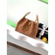 Repliche Chanel AS5293 Borsa a secchiello piccola Hobo Vintage con coulisse in pelle scamosciata marrone Imitazioni False Online