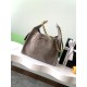 Repliche Chanel AS5293 Borsa a secchiello piccola Hobo Vintage con coulisse in pelle scamosciata viola chiaro Imitazioni False Online