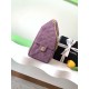 Repliche Chanel AS5293 Borsa a secchiello piccola Hobo Vintage con coulisse in pelle scamosciata viola Imitazioni False Online