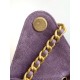 Repliche Chanel AS5293 Borsa a secchiello piccola Hobo Vintage con coulisse in pelle scamosciata viola Imitazioni False Online