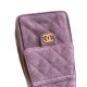 Repliche Chanel AS5293 Borsa a secchiello piccola Hobo Vintage con coulisse in pelle scamosciata viola Imitazioni False Online