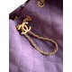 Repliche Chanel AS5293 Borsa a secchiello piccola Hobo Vintage con coulisse in pelle scamosciata viola Imitazioni False Online