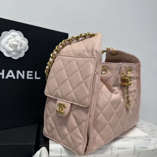 Replica Chanel AS5293 Borsa a secchiello piccola Hobo Vintage con coulisse in pelle di vitello granata rosa Imitazioni False Repliche Chanel AS5293 Borsa a secchiello piccola Hobo Vintage con coulisse in pelle di vitello granata rosa Imitazioni False Online