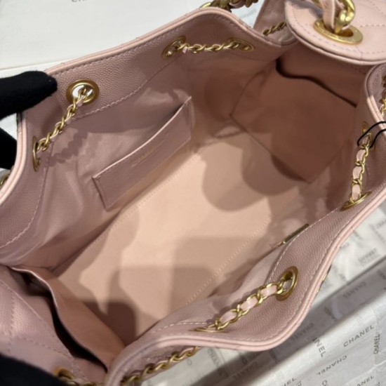 Replica Chanel AS5293 Borsa a secchiello piccola Hobo Vintage con coulisse in pelle di vitello granata rosa Imitazioni False Repliche Chanel AS5293 Borsa a secchiello piccola Hobo Vintage con coulisse in pelle di vitello granata rosa Imitazioni False Online