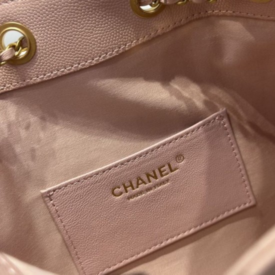 Replica Chanel AS5293 Borsa a secchiello piccola Hobo Vintage con coulisse in pelle di vitello granata rosa Imitazioni False Repliche Chanel AS5293 Borsa a secchiello piccola Hobo Vintage con coulisse in pelle di vitello granata rosa Imitazioni False Online