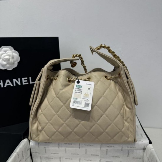 Replica Chanel AS5293 Borsa a secchiello piccola Hobo Vintage con coulisse in pelle di vitello granata albicocca Imitazioni False Repliche Chanel AS5293 Borsa a secchiello piccola Hobo Vintage con coulisse in pelle di vitello granata albicocca Imitazioni False Online