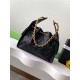 Repliche Chanel AS5293 Borsa a secchiello piccola Hobo Vintage con coulisse in pelle di vitello granata nera Imitazioni False Online