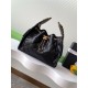 Repliche Chanel AS5293 Borsa a secchiello piccola Hobo Vintage con coulisse in pelle di vitello granata nera Imitazioni False Online