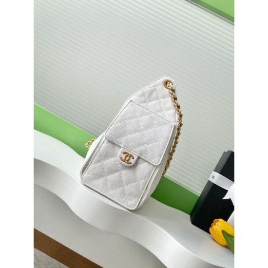 Replica Chanel AS5293 Borsa a secchiello piccola Hobo Vintage con coulisse in pelle di vitello granata Bianco Imitazioni False Repliche Chanel AS5293 Borsa a secchiello piccola Hobo Vintage con coulisse in pelle di vitello granata Bianco Imitazioni False Online