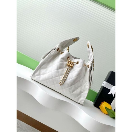 Replica Chanel AS5293 Borsa a secchiello piccola Hobo Vintage con coulisse in pelle di vitello granata Bianco Imitazioni False Repliche Chanel AS5293 Borsa a secchiello piccola Hobo Vintage con coulisse in pelle di vitello granata Bianco Imitazioni False Online