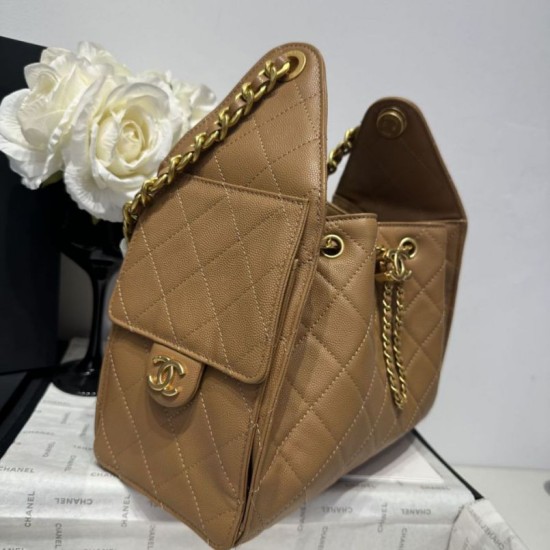 Replica Chanel 25c AS5293 Borsa a secchiello Hobo Vintage piccola con coulisse in pelle di vitello granata Marrone Imitazioni False Repliche Chanel 25c AS5293 Borsa a secchiello Hobo Vintage piccola con coulisse in pelle di vitello granata Marrone Imitazioni False Online