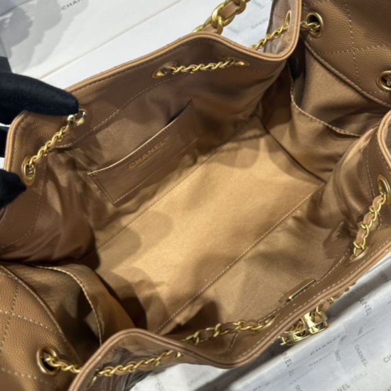 Replica Chanel 25c AS5293 Borsa a secchiello Hobo Vintage piccola con coulisse in pelle di vitello granata Marrone Imitazioni False Repliche Chanel 25c AS5293 Borsa a secchiello Hobo Vintage piccola con coulisse in pelle di vitello granata Marrone Imitazioni False Online