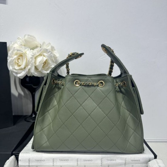 Replica Chanel 25c AS5293 Borsa a secchiello Hobo Vintage piccola con coulisse in pelle di vitello granata Verde Imitazioni False Repliche Chanel 25c AS5293 Borsa a secchiello Hobo Vintage piccola con coulisse in pelle di vitello granata Verde Imitazioni False Online