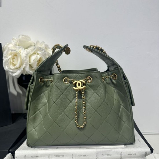 Replica Chanel 25c AS5293 Borsa a secchiello Hobo Vintage piccola con coulisse in pelle di vitello granata Verde Imitazioni False Repliche Chanel 25c AS5293 Borsa a secchiello Hobo Vintage piccola con coulisse in pelle di vitello granata Verde Imitazioni False Online