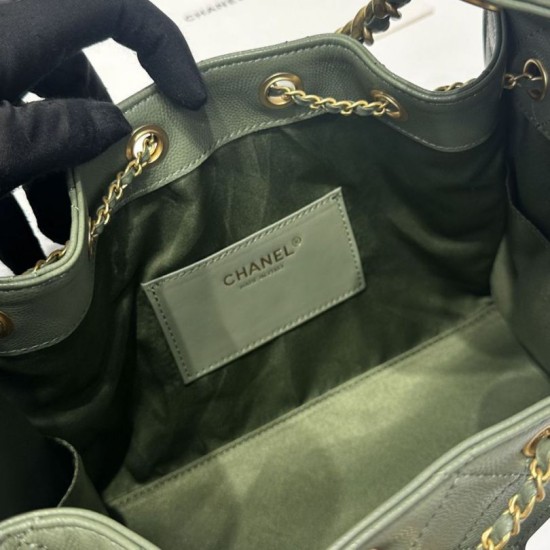Replica Chanel 25c AS5293 Borsa a secchiello Hobo Vintage piccola con coulisse in pelle di vitello granata Verde Imitazioni False Repliche Chanel 25c AS5293 Borsa a secchiello Hobo Vintage piccola con coulisse in pelle di vitello granata Verde Imitazioni False Online