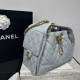 Replica Chanel 25c AS5293 Borsa a secchiello Hobo Vintage piccola con coulisse in pelle di vitello granata Blu Imitazioni False Repliche Chanel 25c AS5293 Borsa a secchiello Hobo Vintage piccola con coulisse in pelle di vitello granata Blu Imitazioni False Online