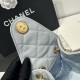 Replica Chanel 25c AS5293 Borsa a secchiello Hobo Vintage piccola con coulisse in pelle di vitello granata Blu Imitazioni False Repliche Chanel 25c AS5293 Borsa a secchiello Hobo Vintage piccola con coulisse in pelle di vitello granata Blu Imitazioni False Online