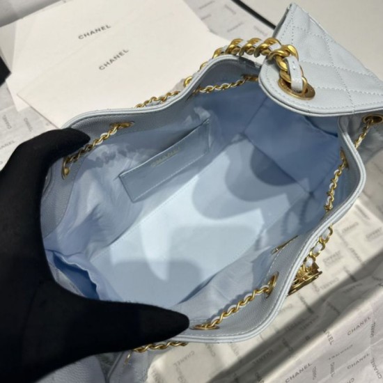 Replica Chanel 25c AS5293 Borsa a secchiello Hobo Vintage piccola con coulisse in pelle di vitello granata Blu Imitazioni False Repliche Chanel 25c AS5293 Borsa a secchiello Hobo Vintage piccola con coulisse in pelle di vitello granata Blu Imitazioni False Online