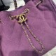 Replica Chanel 25c AS5293 Borsa a secchiello Hobo Vintage piccola con coulisse Denim Viola Imitazioni False Repliche Chanel 25c AS5293 Borsa a secchiello Hobo Vintage piccola con coulisse Denim Viola Imitazioni False Online