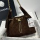 Replica Chanel 25c AS5293 Borsa a secchiello Hobo Vintage piccola con coulisse Denim Caffè Imitazioni False Repliche Chanel 25c AS5293 Borsa a secchiello Hobo Vintage piccola con coulisse Denim Caffè Imitazioni False Online