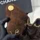 Replica Chanel 25c AS5293 Borsa a secchiello Hobo Vintage piccola con coulisse Denim Caffè Imitazioni False Repliche Chanel 25c AS5293 Borsa a secchiello Hobo Vintage piccola con coulisse Denim Caffè Imitazioni False Online