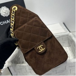 Replica Chanel 25c AS5293 Borsa a secchiello Hobo Vintage piccola con coulisse Denim Caffè Imitazioni False Repliche Chanel 25c AS5293 Borsa a secchiello Hobo Vintage piccola con coulisse Denim Caffè Imitazioni False Online