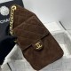 Replica Chanel 25c AS5293 Borsa a secchiello Hobo Vintage piccola con coulisse Denim Caffè Imitazioni False Repliche Chanel 25c AS5293 Borsa a secchiello Hobo Vintage piccola con coulisse Denim Caffè Imitazioni False Online