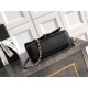 Repliche Chanel 25K Borsa a patta piccola con pallina dorata in pelle di agnello nera Imitazioni False Online