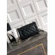 Repliche Chanel 25K Borsa a patta piccola con pallina dorata in pelle di agnello nera Imitazioni False Online