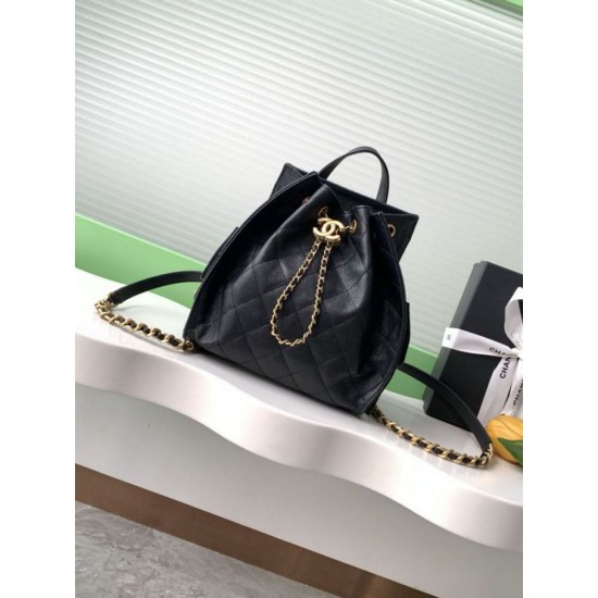 Repliche Chanel 25B Zaino medio in pelle di vitello granata nera AS5600 Imitazioni False Online