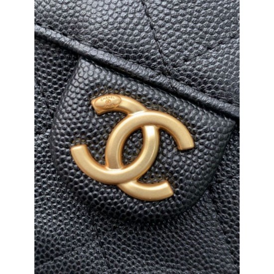 Repliche Chanel 25B Zaino medio in pelle di vitello granata nera AS5600 Imitazioni False Online