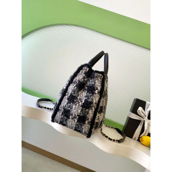 Replica Borsa Shopping Chanel 25N AS5689 in Tweed Agnello Coco Neige Nero Imitazioni False Repliche Borsa Shopping Chanel 25N AS5689 in Tweed Agnello Coco Neige Nero Imitazioni False Online