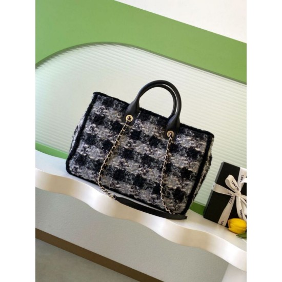 Replica Borsa Shopping Chanel 25N AS5689 in Tweed Agnello Coco Neige Nero Imitazioni False Repliche Borsa Shopping Chanel 25N AS5689 in Tweed Agnello Coco Neige Nero Imitazioni False Online