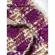 Repliche Borsa Shopping Chanel 25N AS5689 in Tweed Agnello Coco Neige Viola Imitazioni False Online