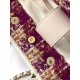 Repliche Borsa Shopping Chanel 25N AS5689 in Tweed Agnello Coco Neige Viola Imitazioni False Online