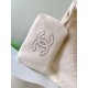Repliche Borsa Tote Chanel Coco Beach con Borsa Piccola Agnello Bianco Imitazioni False Online