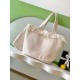 Repliche Borsa Tote Chanel Coco Beach con Borsa Piccola Agnello Bianco Imitazioni False Online