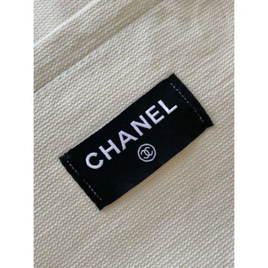 Repliche Borsa Tote Chanel Coco Beach con Borsa Piccola Agnello Bianco Imitazioni False Online