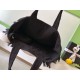 Repliche Borsa Tote Chanel Coco Beach con Borsa Piccola Agnello Nero Imitazioni False Online