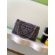 Repliche Borsa Maxi con Patta Chanel Denim Lavato AS5734 Blu Imitazioni False Online