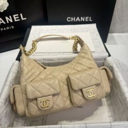 Repliche Borsa a tracolla Chanel 25C Matelasse Hobo AS5339 AS5302 Albicocca Imitazioni False Online