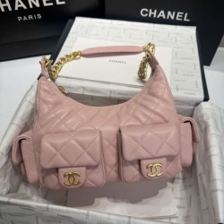 Repliche Borsa a tracolla Chanel 25C Matelasse Hobo AS5339 AS5302 Rosa Imitazioni False Online