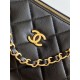 Repliche Borsa bowling piccola Chanel AS5792 Pelle di agnello Nero Imitazioni False Online
