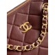 Repliche Borsa bowling piccola Chanel AS5792 Pelle di agnello Bordeaux Imitazioni False Online