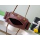 Repliche Borsa bowling piccola Chanel AS5792 Pelle di agnello Bordeaux Imitazioni False Online