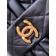 Repliche Borsa a fiocco Chanel 25K Pelle di agnello AS5851 Nero Imitazioni False Online