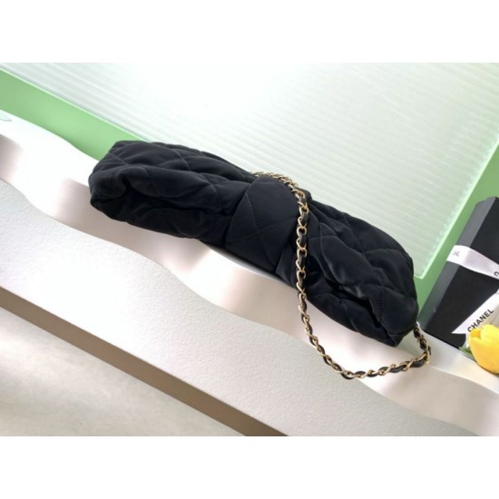 Repliche Borsa a fiocco Chanel 25K Pelle di vitello AS5851 Nero Imitazioni False Online