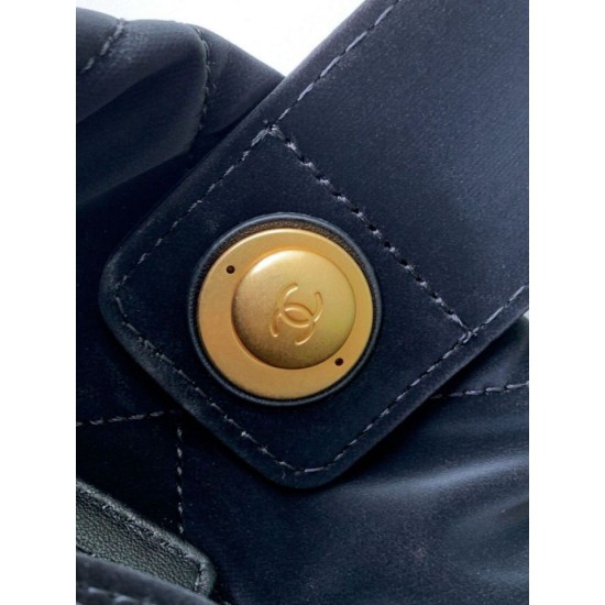 Repliche Borsa a fiocco Chanel 25K Pelle di vitello AS5851 Nero Imitazioni False Online